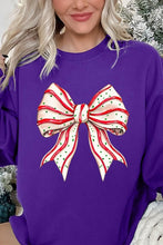 Load image into Gallery viewer, Christmas Tree Cake Bow Graphic Fleece Sweatshirts
