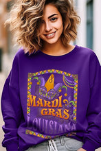 Load image into Gallery viewer, Louisiana Mardi Gras Graphic Fleece Sweatshirts
