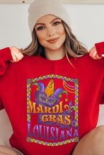 Load image into Gallery viewer, Louisiana Mardi Gras Graphic Fleece Sweatshirts
