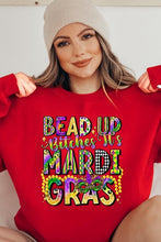 Load image into Gallery viewer, Bead Up Bitches It&#39;s Mardi Gras Fleece Sweatshirts
