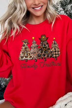 Load image into Gallery viewer, Howdy Christmas Tree Graphic Fleece Sweatshirts
