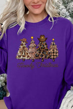 Load image into Gallery viewer, Howdy Christmas Tree Graphic Fleece Sweatshirts
