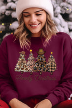 Load image into Gallery viewer, Howdy Christmas Tree Graphic Fleece Sweatshirts
