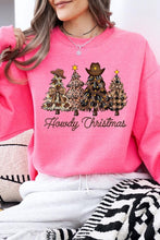 Load image into Gallery viewer, Howdy Christmas Tree Graphic Fleece Sweatshirts
