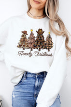 Load image into Gallery viewer, Howdy Christmas Tree Graphic Fleece Sweatshirts
