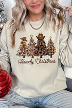 Load image into Gallery viewer, Howdy Christmas Tree Graphic Fleece Sweatshirts
