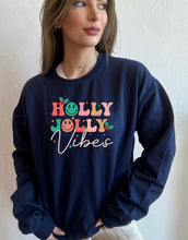 Load image into Gallery viewer, Holly Jolly Vibes Cozy Crewneck Sweatshirt
