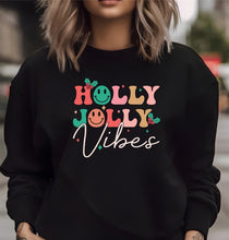 Load image into Gallery viewer, Holly Jolly Vibes Cozy Crewneck Sweatshirt
