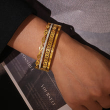 Load image into Gallery viewer, 18K Gold-Plated Czech Diamond Bracelet
