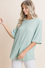 Load image into Gallery viewer, BOMBOM Round Neck Waffle Knit T-Shirt
