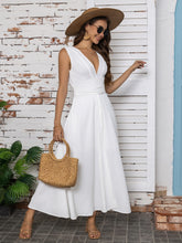 Load image into Gallery viewer, Full Size Slit V-Neck Sleeveless Midi Dress
