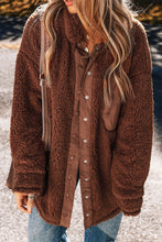 Load image into Gallery viewer, Red Clay Faux Shearling Teddy Bear Jacket
