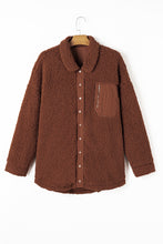 Load image into Gallery viewer, Red Clay Faux Shearling Teddy Bear Jacket
