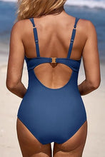 Load image into Gallery viewer, Scalloped V Neck Cut Out Monokini Swimwear
