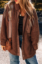 Load image into Gallery viewer, Red Clay Faux Shearling Teddy Bear Jacket
