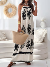 Load image into Gallery viewer, Printed Spaghetti Strap Sleeveless Maxi Dress
