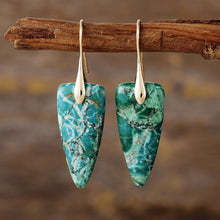 Load image into Gallery viewer, Natural Stone Geometric Shape Earrings
